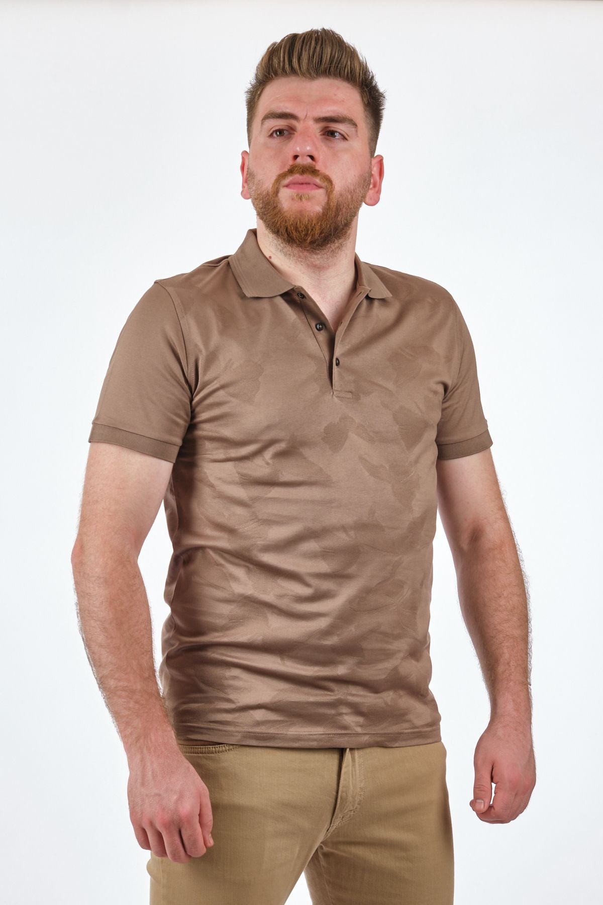 Ecer Minimalist Erkek Polo Yaka T-Shirt - Kısa Kol - Rahat Kesim Translation missing: ar.content.product_image_secondary