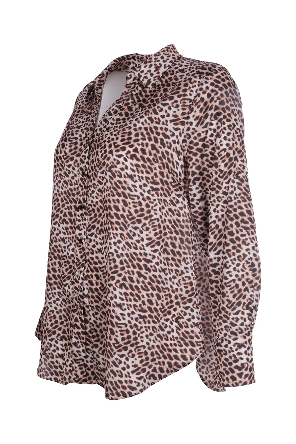 Ekol Büyük Beden leopar Desen Kadın Bluz 25EKL02533 Translation missing: ar.content.product_image_secondary