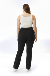 Ekol BB Kadın Normal Bel Düz Paça Dokuma Polyester Pantolon Ön Dikişli 26KEKL01107