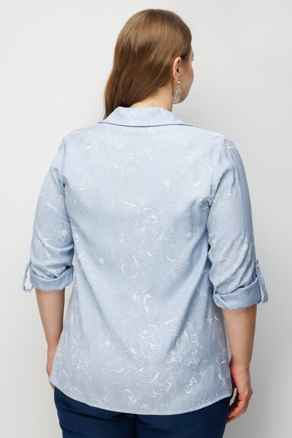 Ekol BB Polo Yaka Desenli Keten Gömlek  26YEKL02990