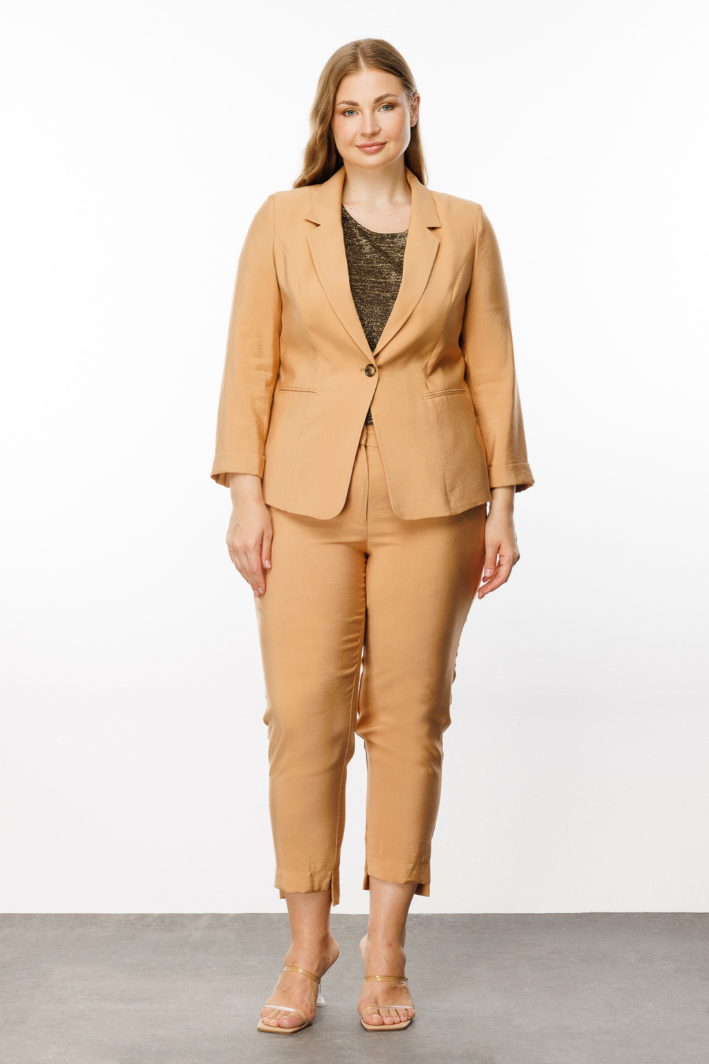 Ekol Kadın Oversize 3/4 Kol Minimalist Ceket