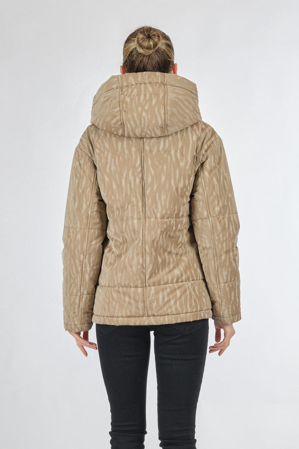 Ekol Oversize Kapüşonlu Minimalist Kadın Kışlık Mont
