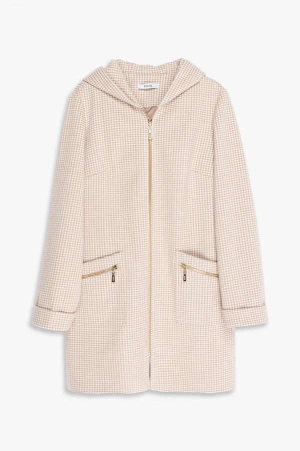 Ekol Kapüşonlu Midi Kadın Manto - Günlük Şıklık