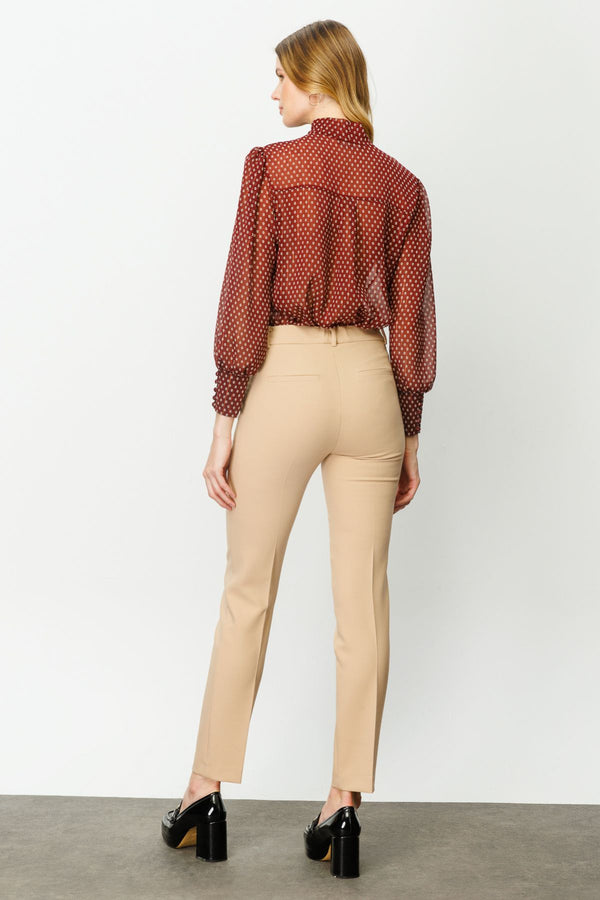 Ekol Minimalist Kadın Pantolon - Midi Boy, Regular Fit, Günlük Kullanım