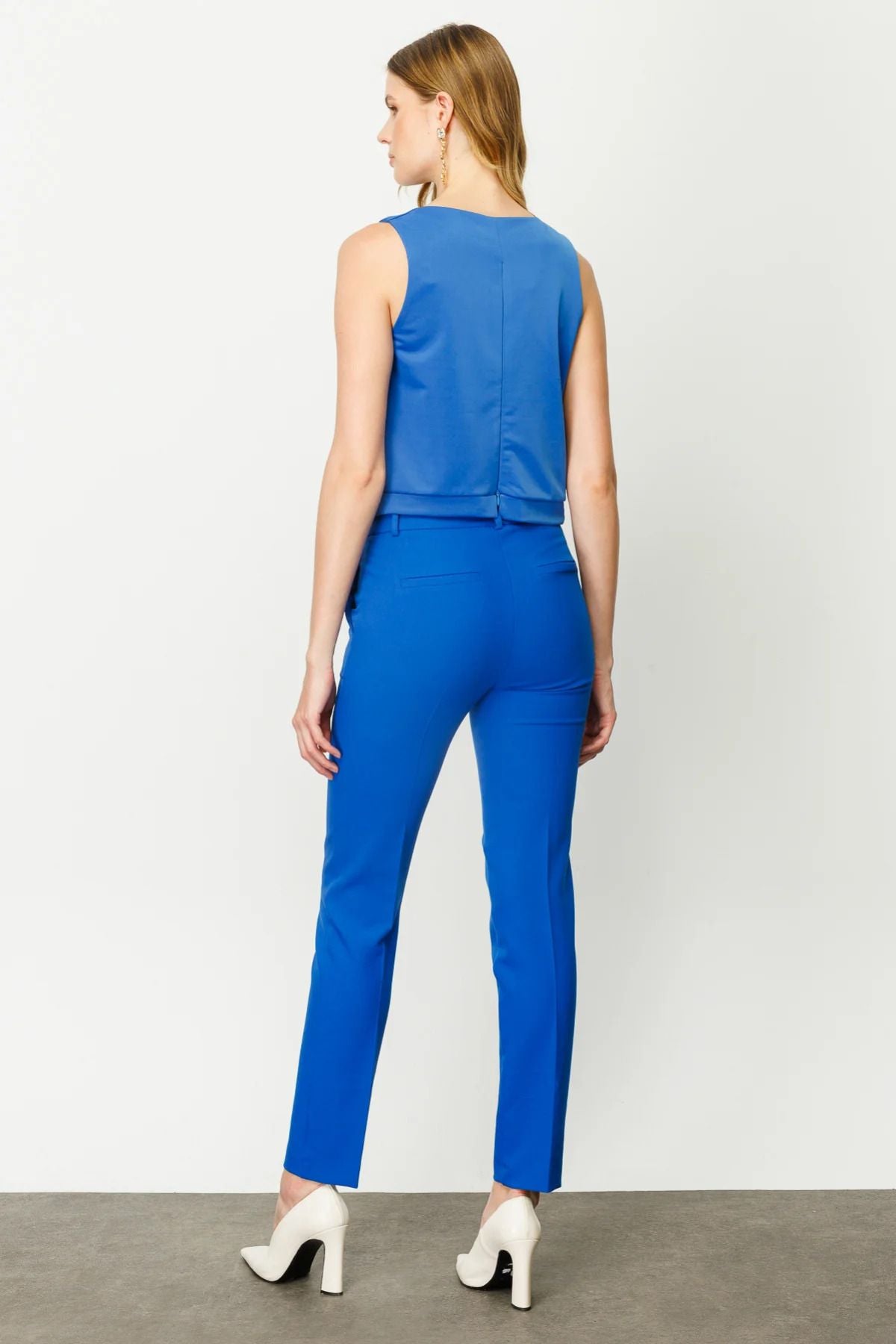 Ekol Minimalist Kadın Pantolon - Midi Boy, Regular Fit, Günlük Kullanım