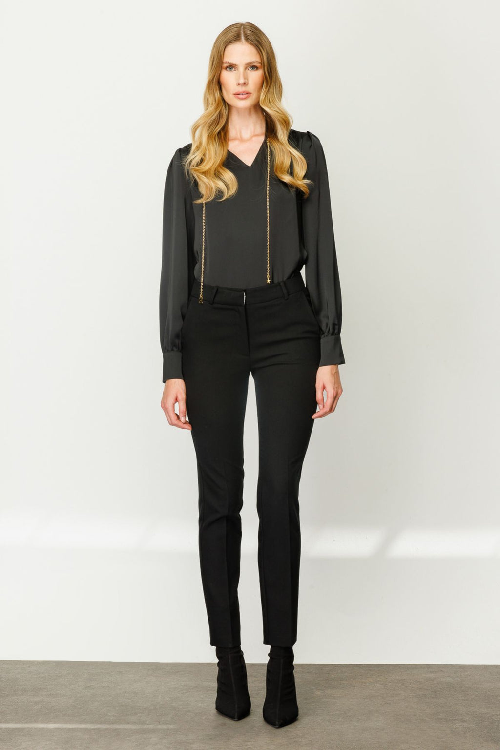 Ekol Minimalist Kadın Pantolon - Midi Boy, Regular Fit, Günlük Kullanım