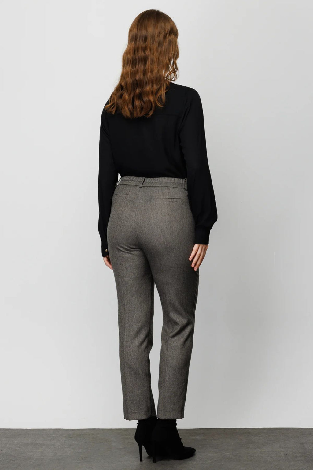 Ekol Minimalist Yüksek Bel Kadın Pantolon - Midi Boy, Günlük