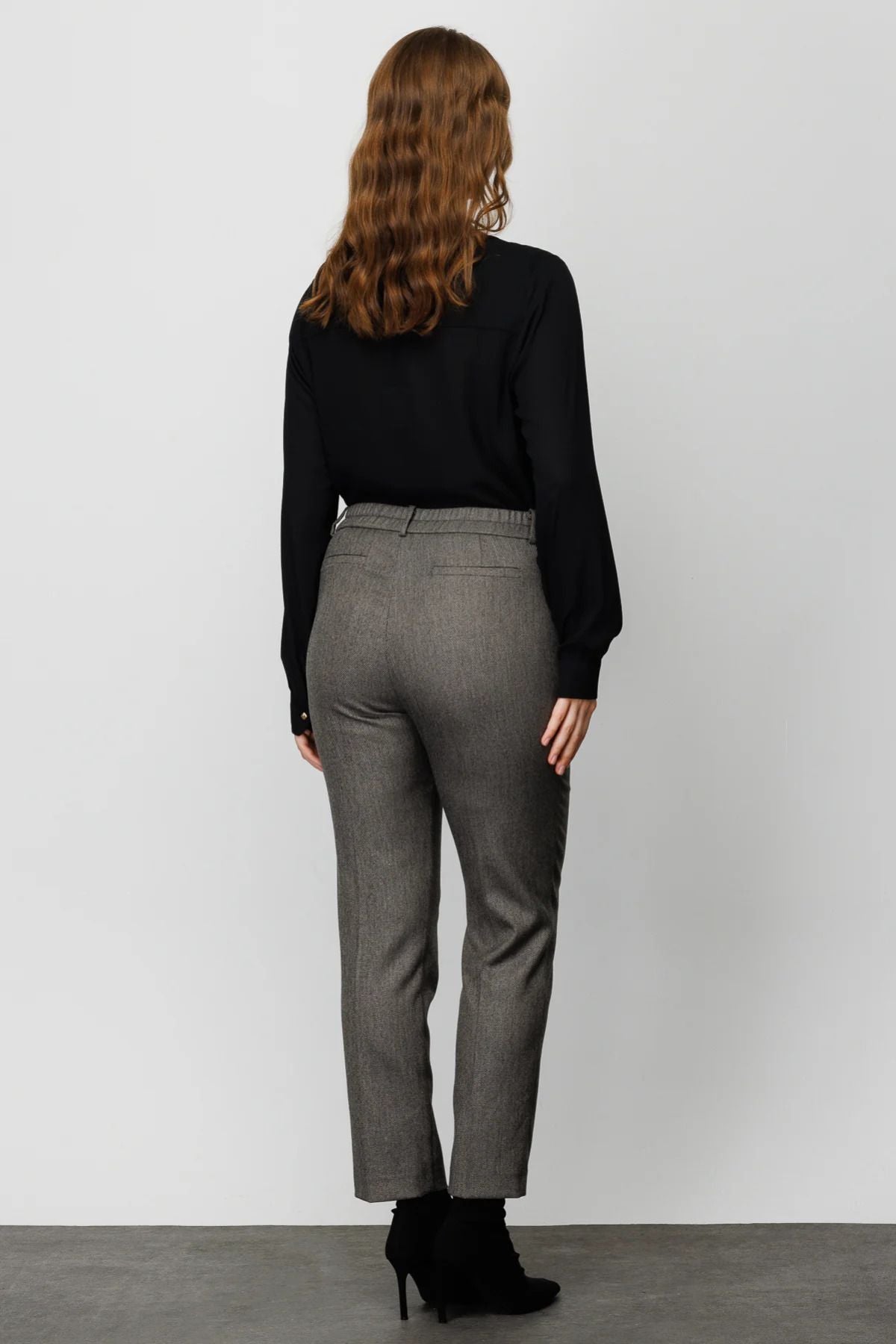 Ekol Minimalist Yüksek Bel Kadın Pantolon - Midi Boy, Günlük