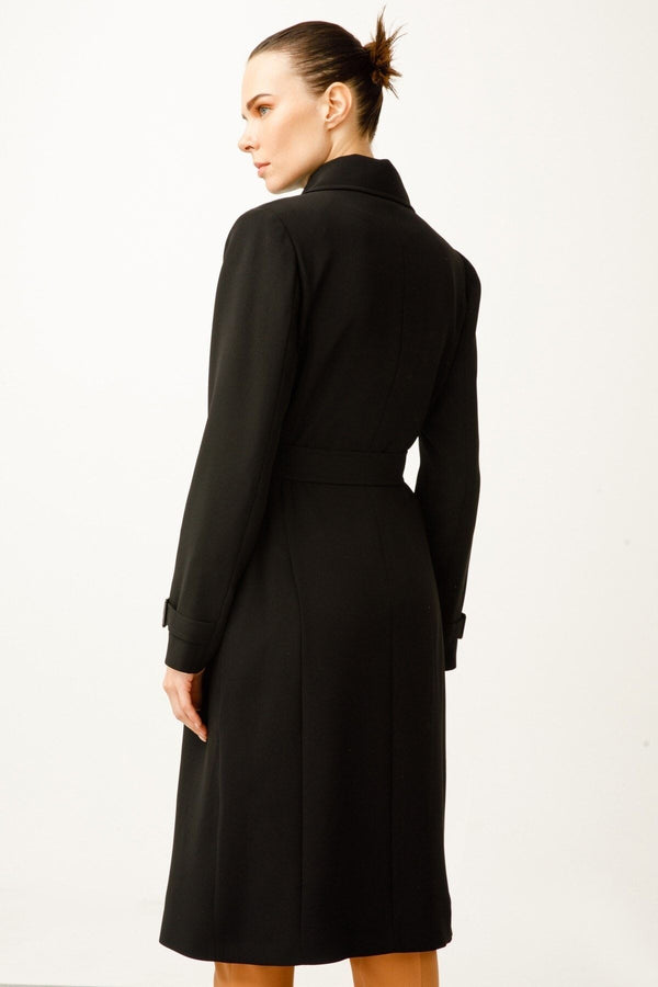 Ekol Kadın Midi Trençkot: Minimalist Günlük Stil, Uzun Kol, Kemer Detaylı