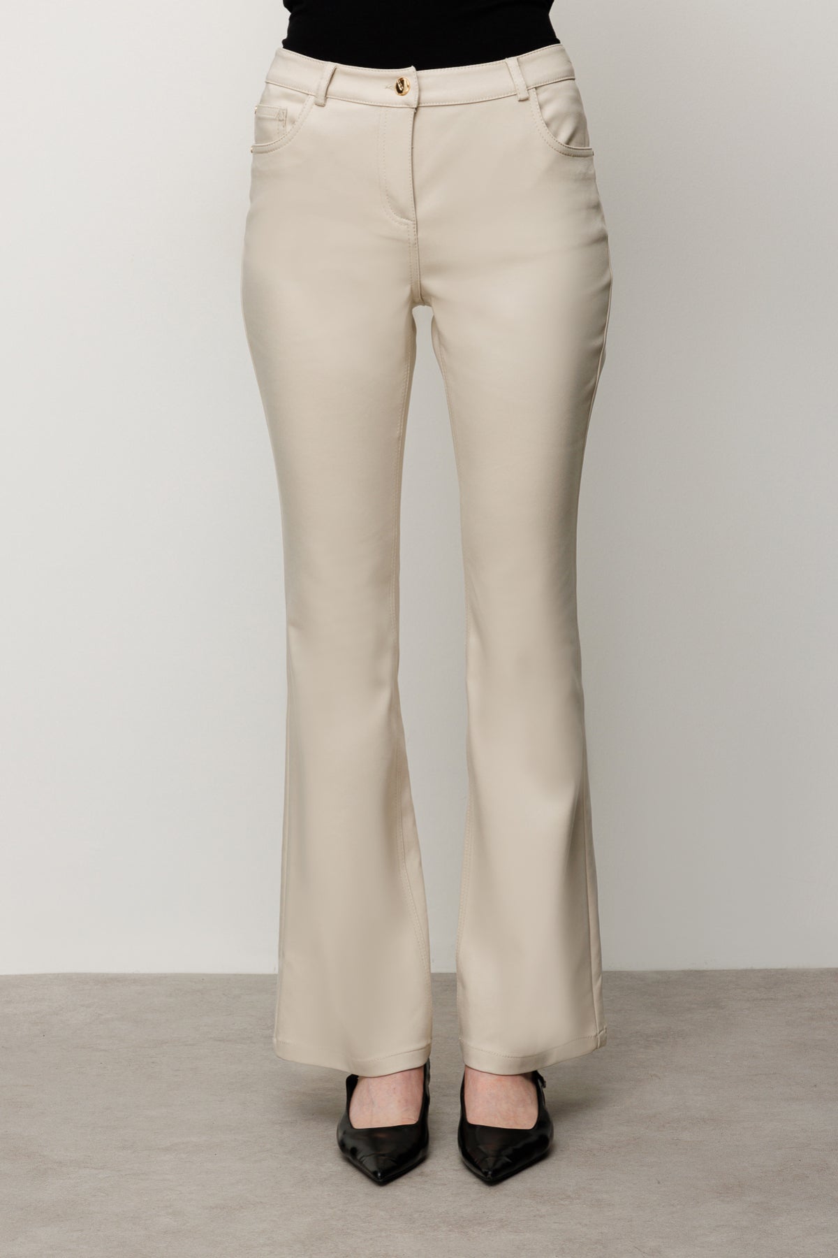 Ekol Kadın Yüksek Bel Minimalist Çan Pantolon - Günlük Şık Translation missing: tr.content.product_image_secondary