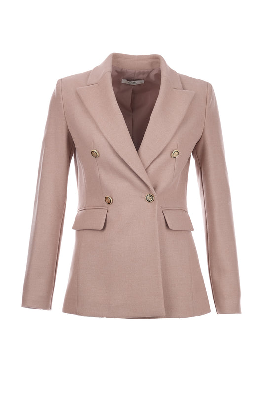 جاكيت إيكول من الكشمير ذو صفين من الأزرار