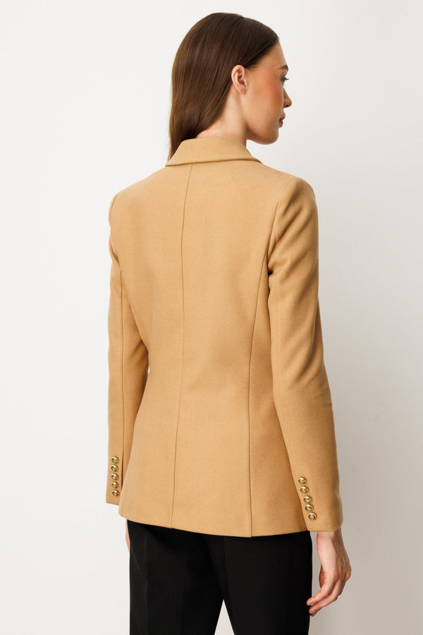 Ekol Kruvaze Yaka Kaşe Ceket Ekol