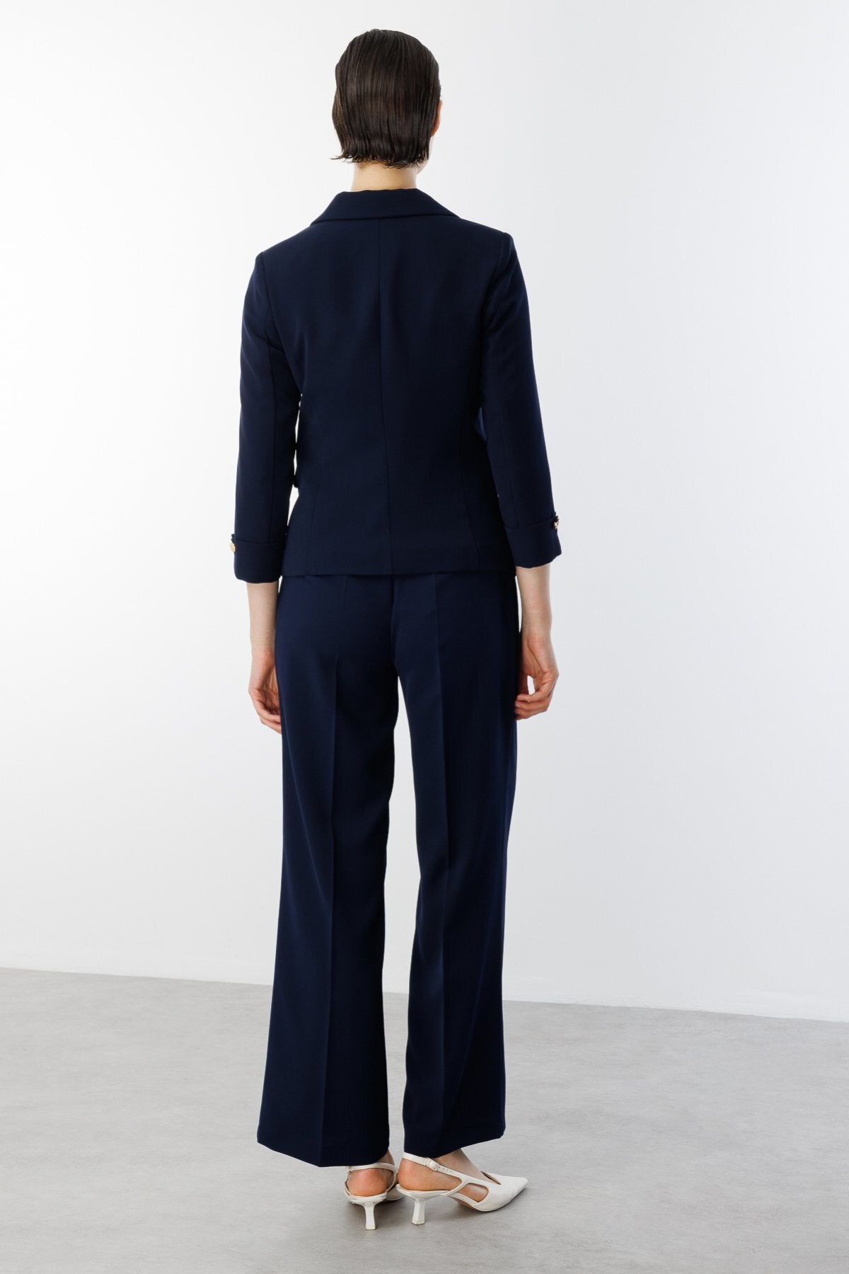 Ekol Minimalist 3/4 Kol Kadın Blazer Ceket - Günlük & Ofis Şıklığı Translation missing: ar.content.product_image_secondary