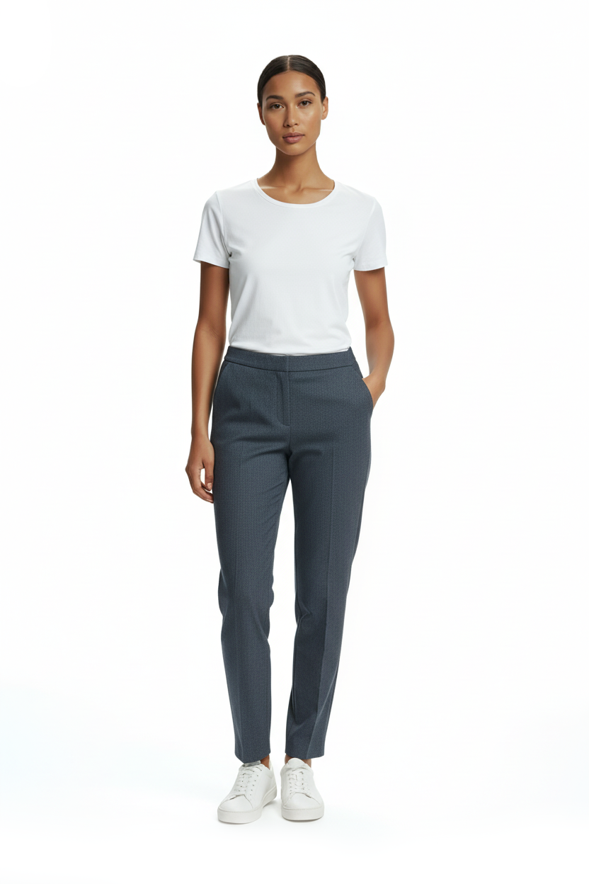Ekol Minimalist Kadın Pantolon - Yüksek Bel Slim Fit Midi Translation missing: ar.content.product_image_secondary