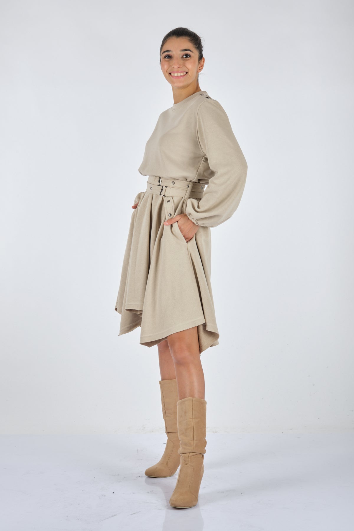Unique Mode Minimalist Oversize Midi Elbise - Günlük & Özel Gün Translation missing: ar.content.product_image_secondary