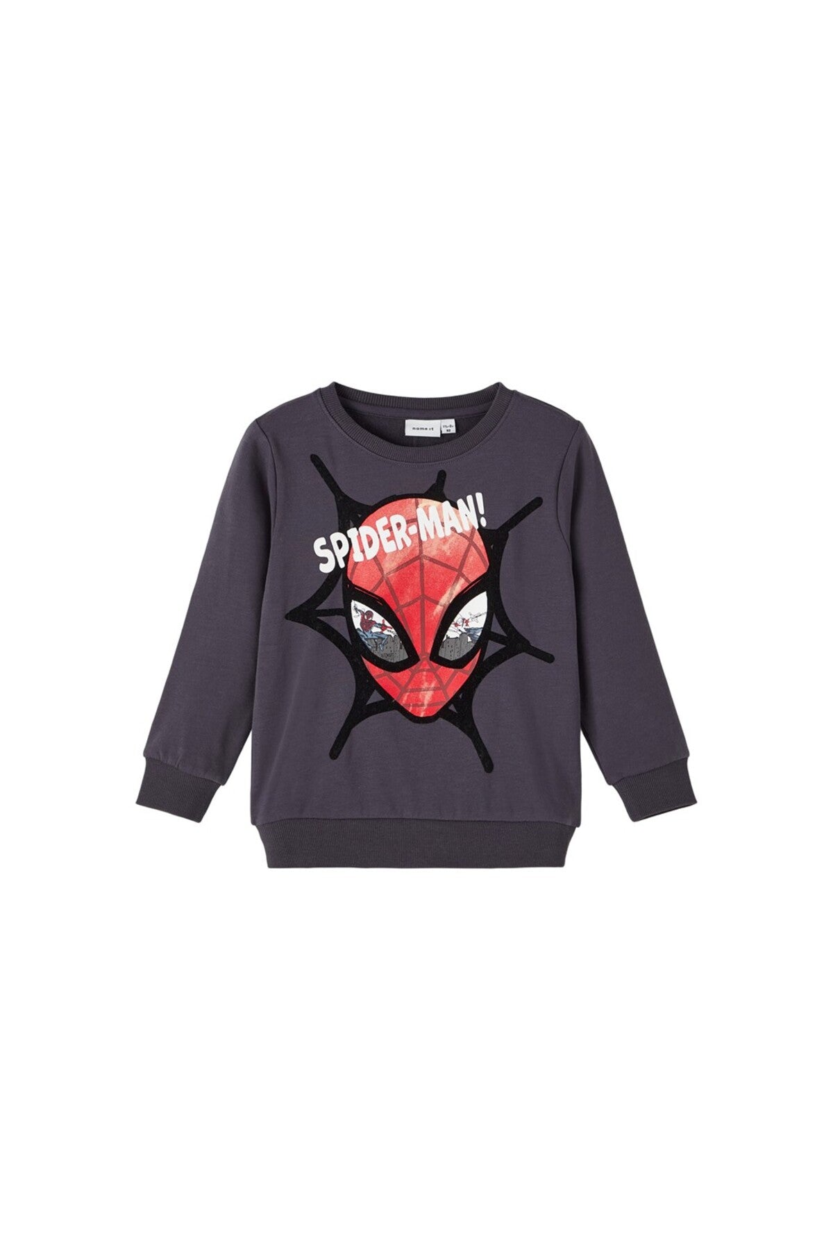 Erkek Çocuk Örümcek Adam Desenli Uzun Kol Sweatshirt-Günlük Kullanım İkincil görsel