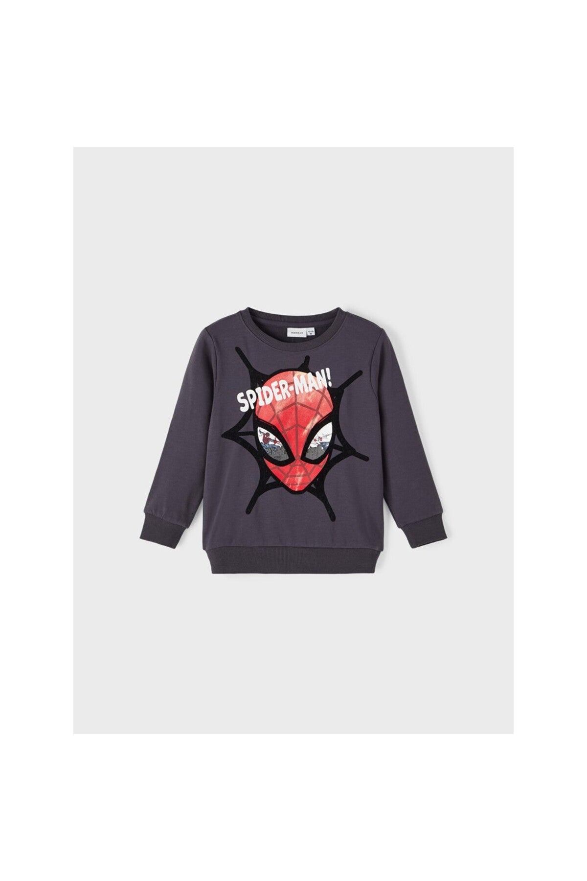 Erkek Çocuk Örümcek Adam Desenli Uzun Kol Sweatshirt-Günlük Kullanım