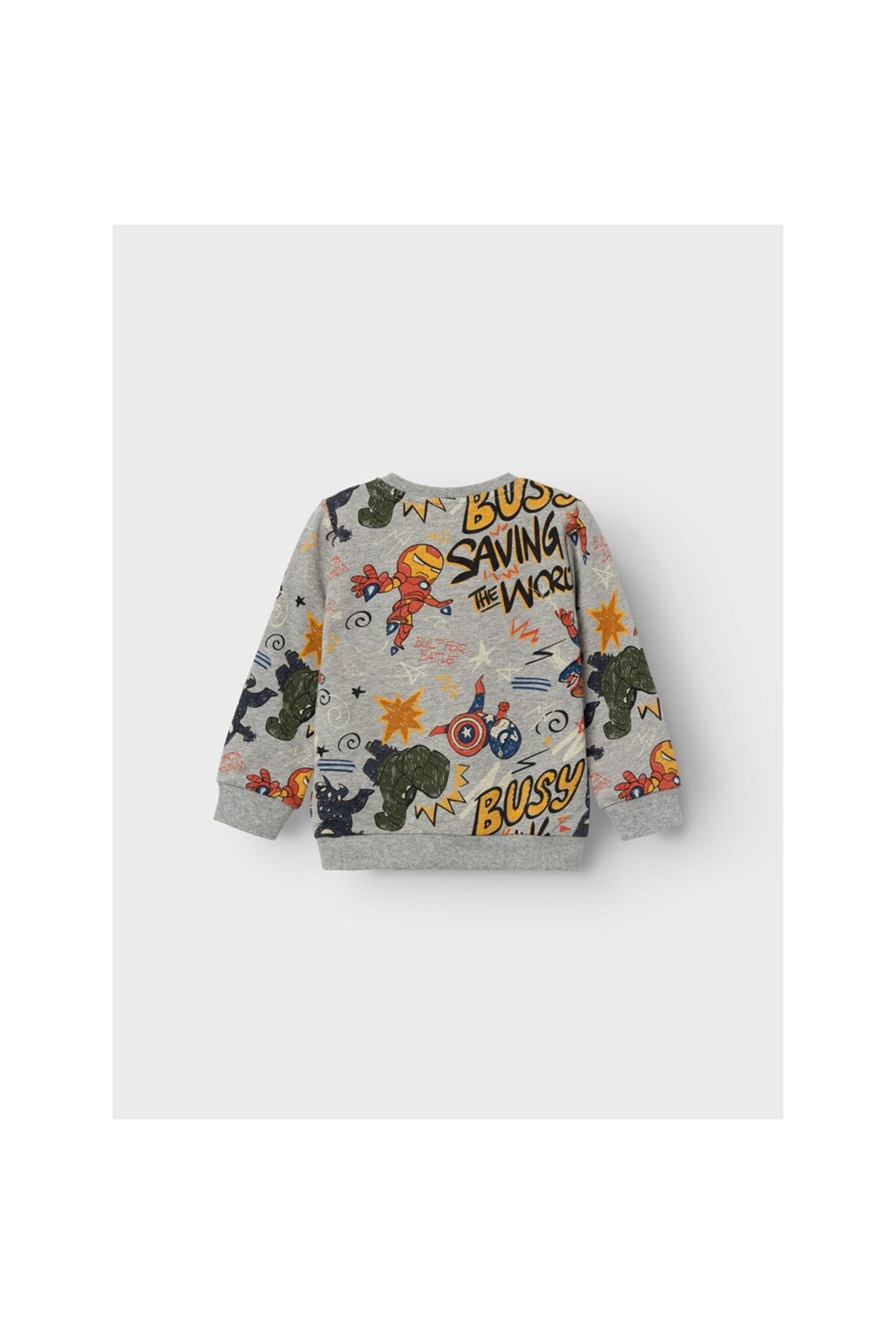 Erkek Çocuk Süper Kahraman Desenli UzunKol Sweatshirt-Rahat ve Şık
