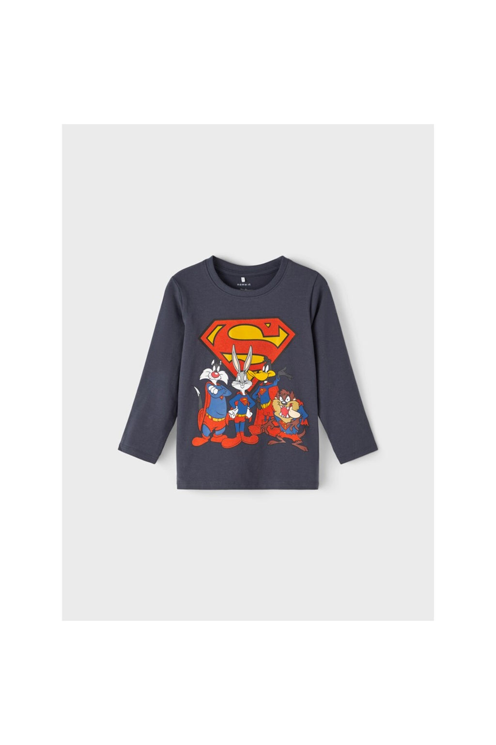 Erkek Çocuk Uzun Kol Sweatshirt-Süper Kahraman Baskı-Günlük