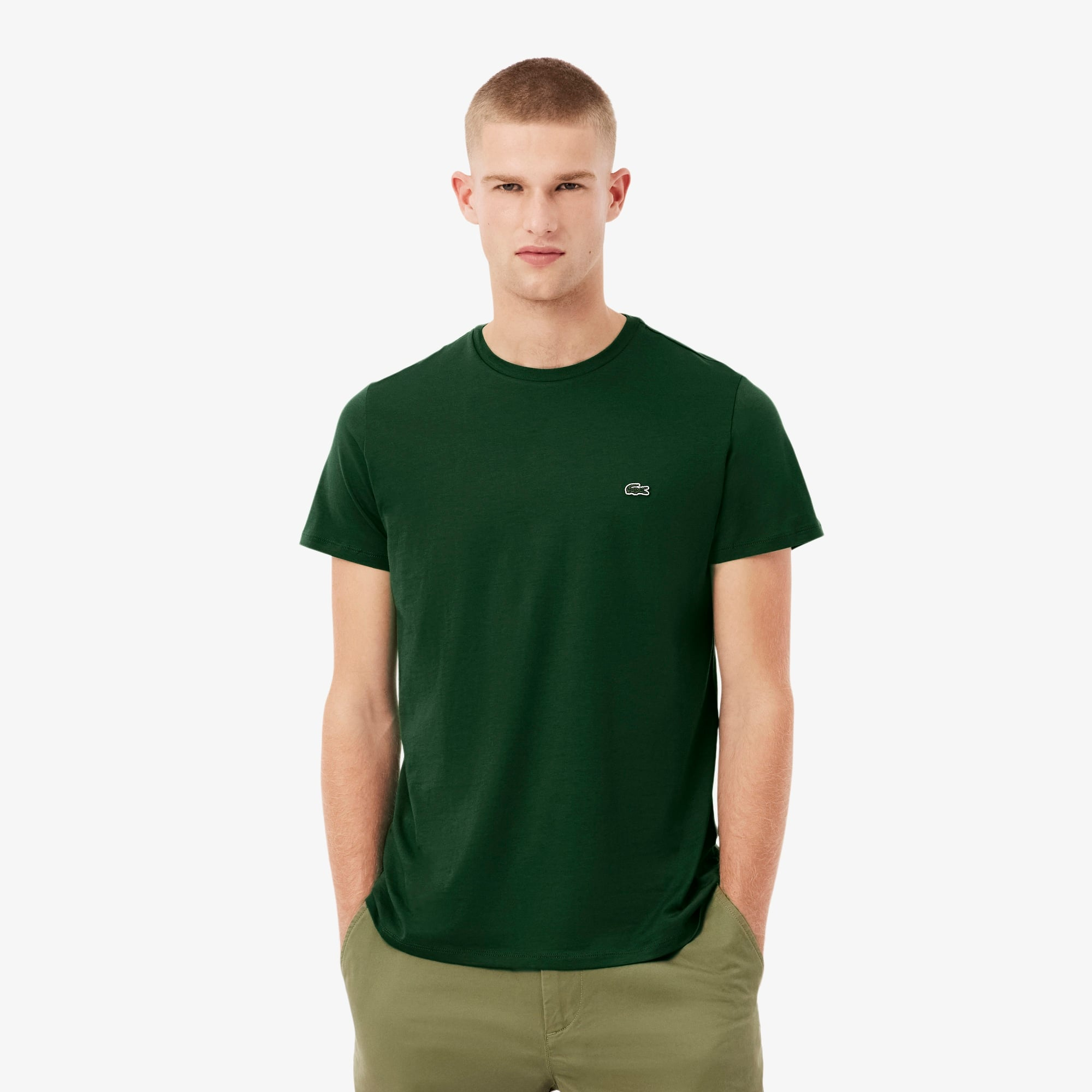 Erkek Regular Fit Bisiklet Yaka T-shirt LACOSTE Ana görsel
