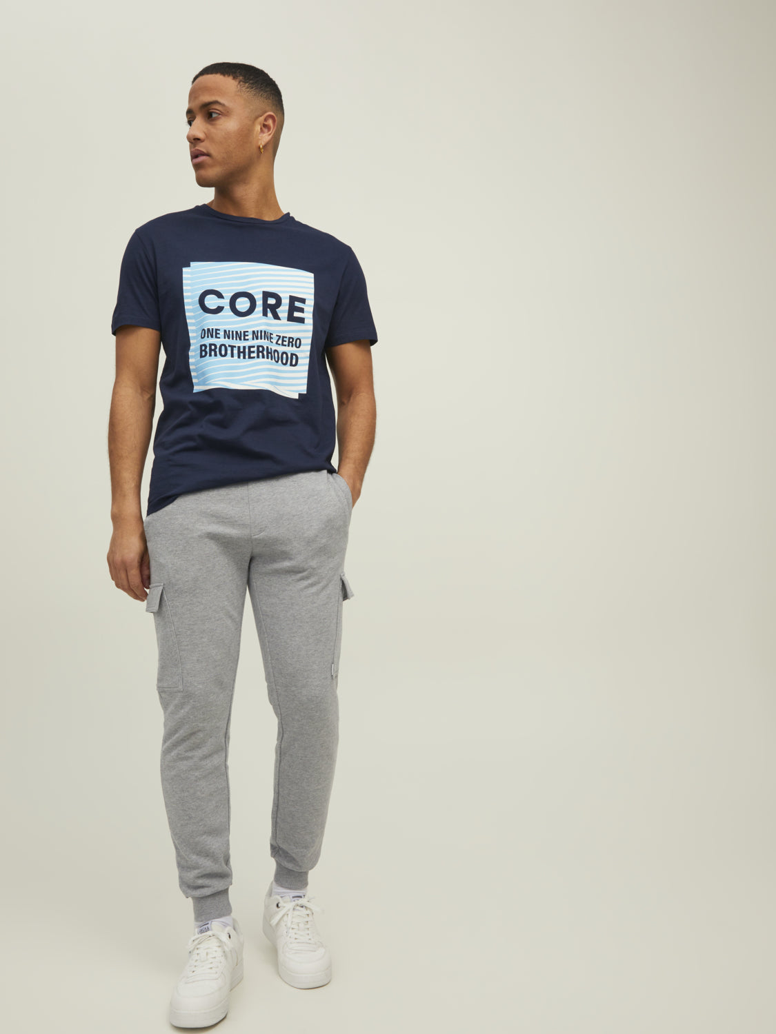 Jack&Jones Erkek Regular Fit Cargo Cepli Eşofman Altı - Günlük Spor Ana görsel