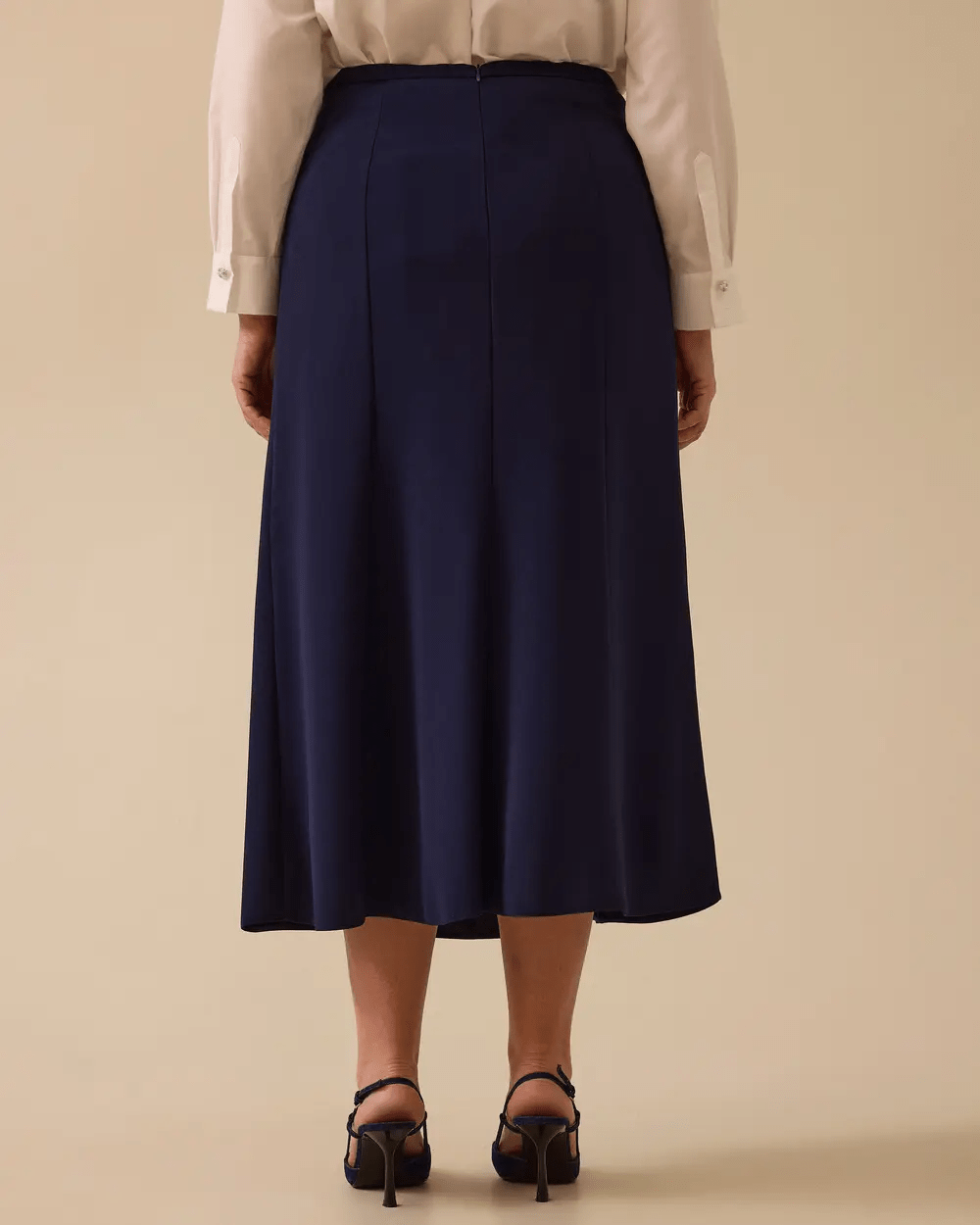 Gala-xi Kadın Büyük Beden Fermuarlı Çan  Etek 10002511614002