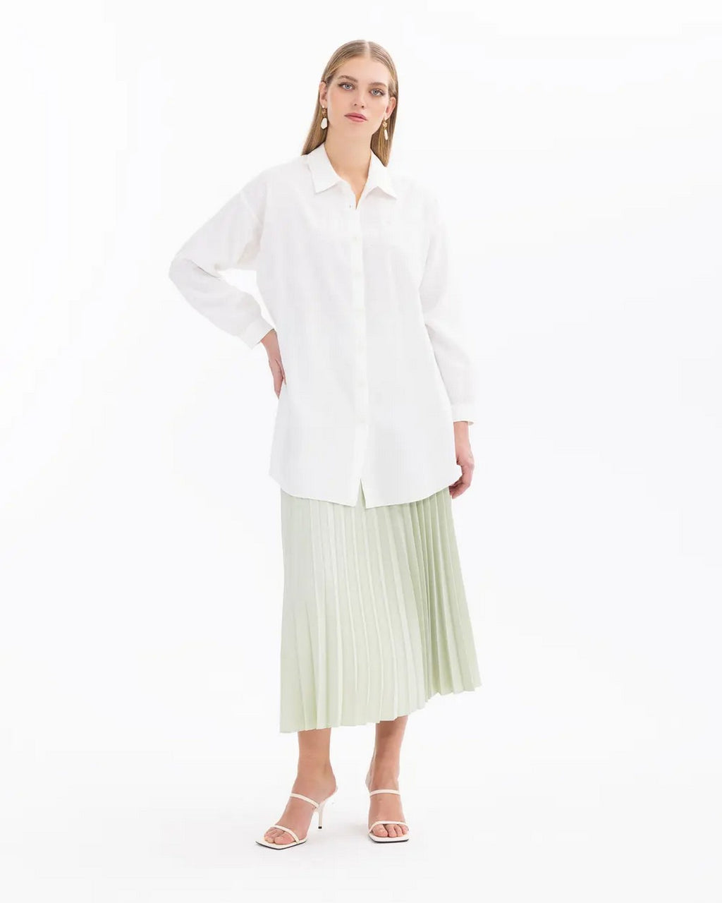 SCL Midi Pileli Etek: Minimalist Günlük Stil - Şimdi Al!