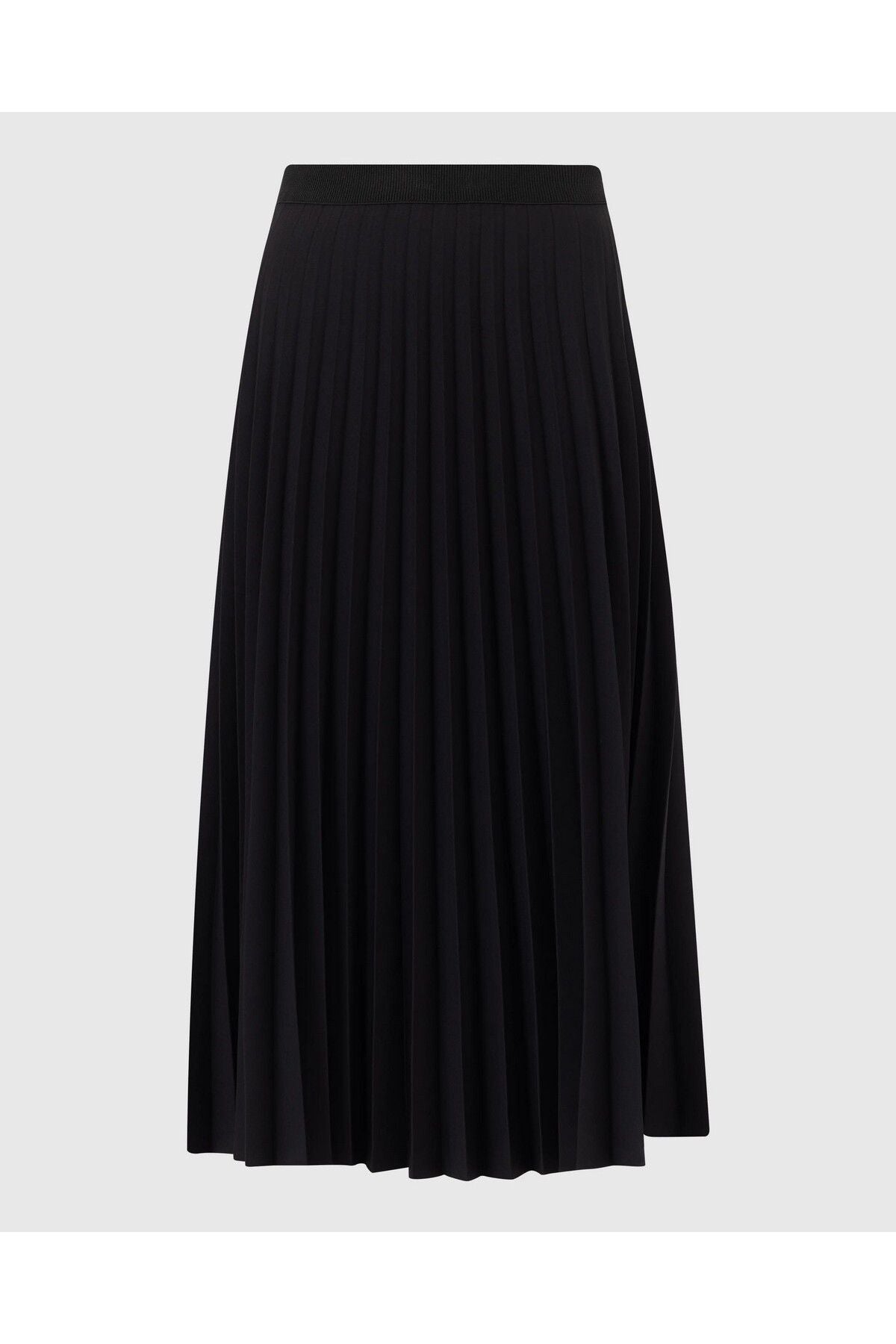 SCL Midi Pileli Etek - Minimalist Günlük Stil, Yüksek Bel, Pileli Detaylar