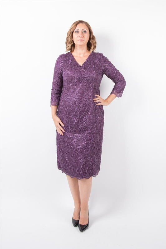 فستان سهرة نسائي من إيزي مطرز بالدانتيل 25YEZ3215