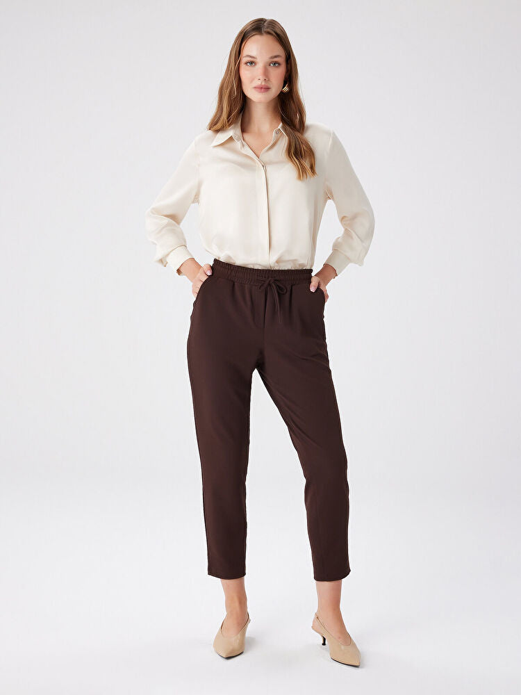 Faik Sönmez Comfort Fit Krep Örme Pantolon Ana görsel