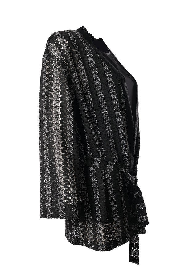 Faik Sönmez Oversize Midi Kimono - Bağcıklı Bel - Minimal Tasarım