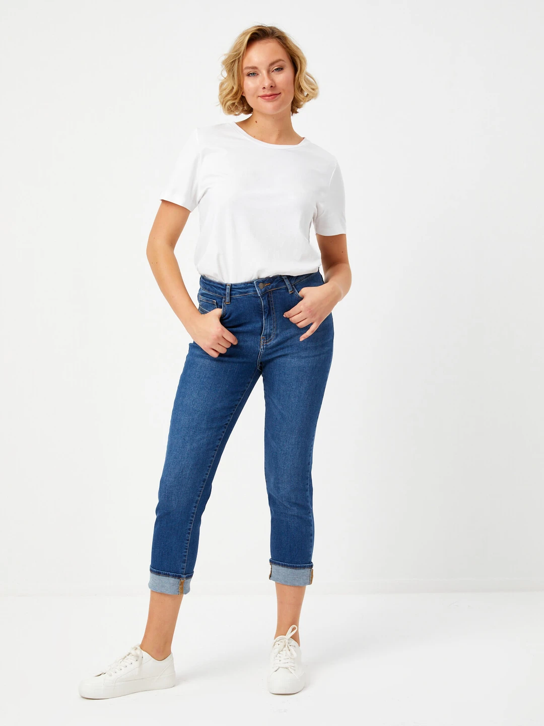 Faik Sönmez Minimalist Midi Kot Pantolon - Günlük Şıklık | Yüksek Bel Translation missing: ar.content.product_image_main