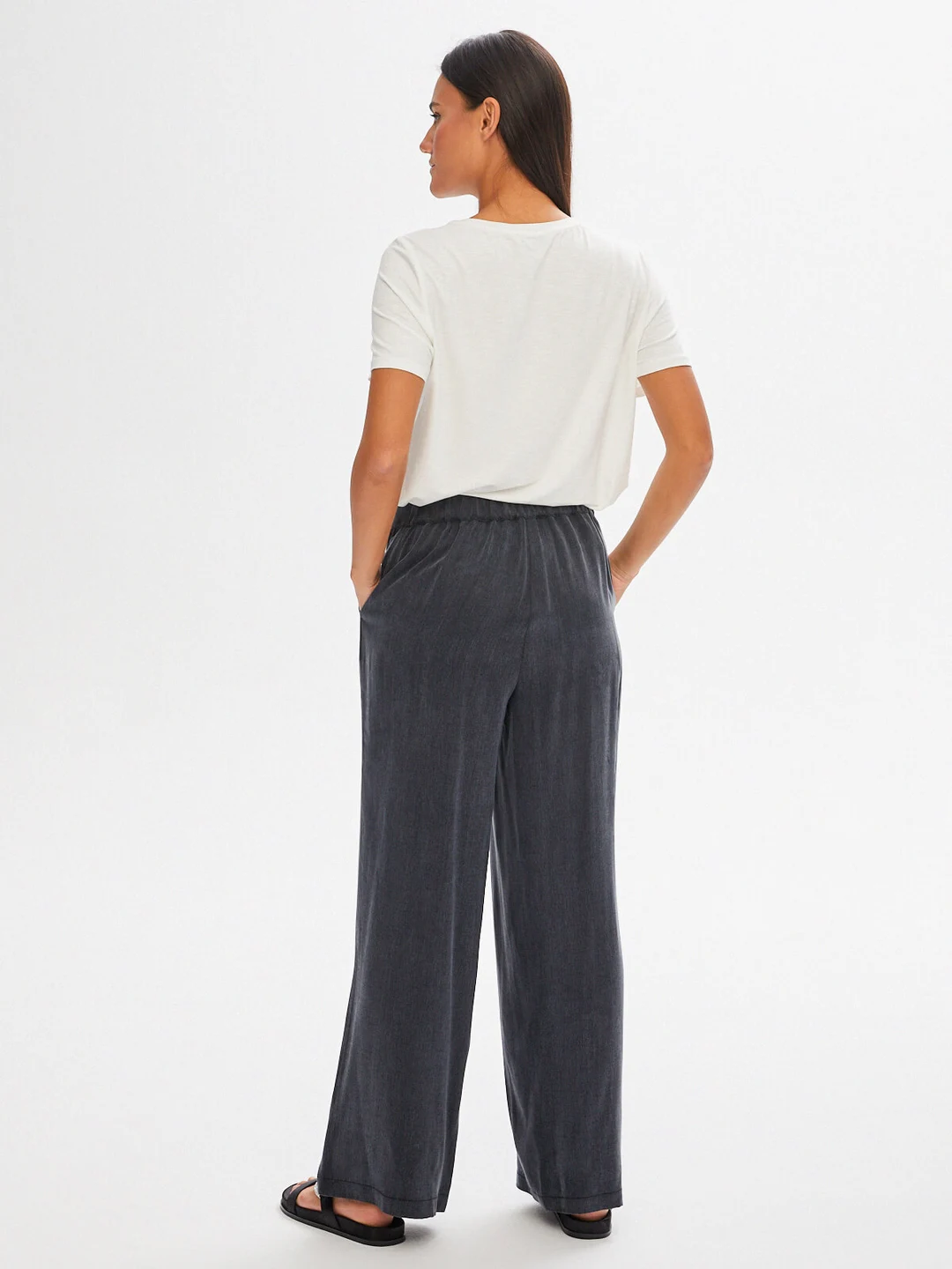 Faik Sönmez Minimalist Oversized Midi Kadın Pantolon - Günlük Kullanım Translation missing: ar.content.product_image_secondary