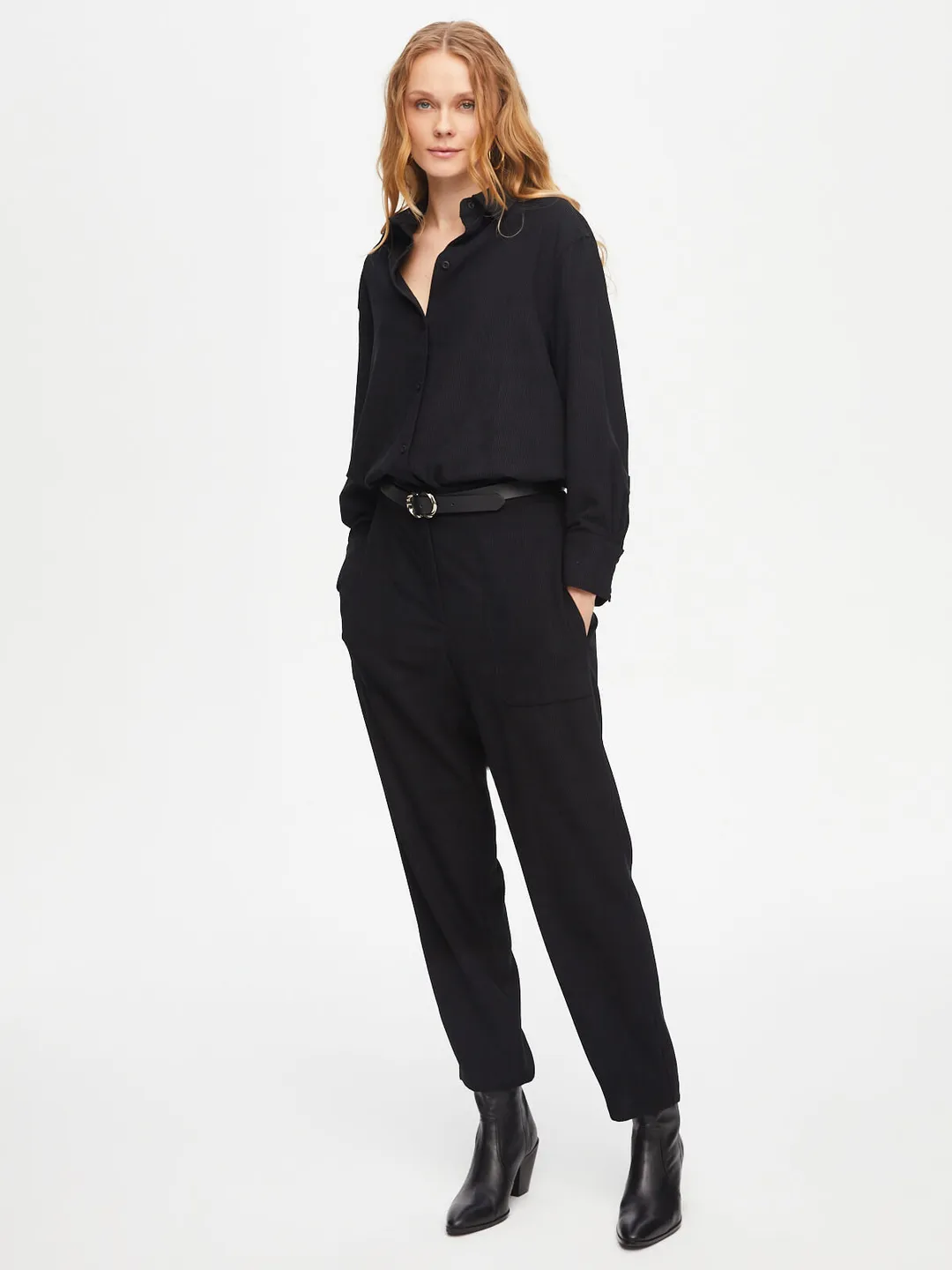 Faik Sönmez Oversize Midi Kadın Pantolon - Minimalist Stil Translation missing: ar.content.product_image_main