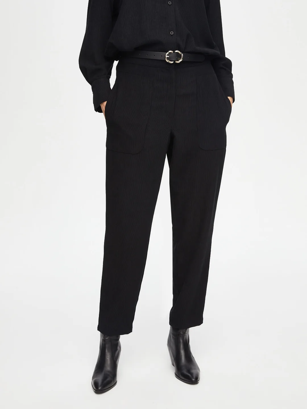 Faik Sönmez Oversize Midi Kadın Pantolon - Minimalist Stil