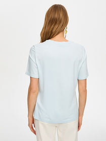 Faik Sönmez Kadın Regular Fit Bisiklet Yaka Kısa Kollu Örme T-Shirt