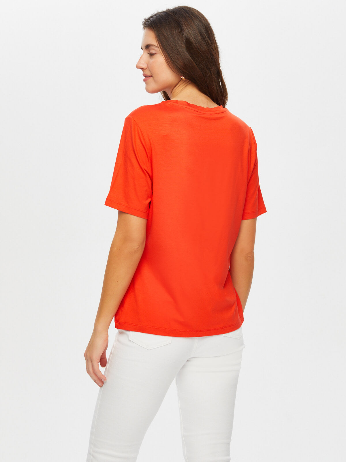 Faik Sönmez Kadın Regular Fit Yuvarlak Yaka Kısa Kollu Viskon Dokuma T-Shirt