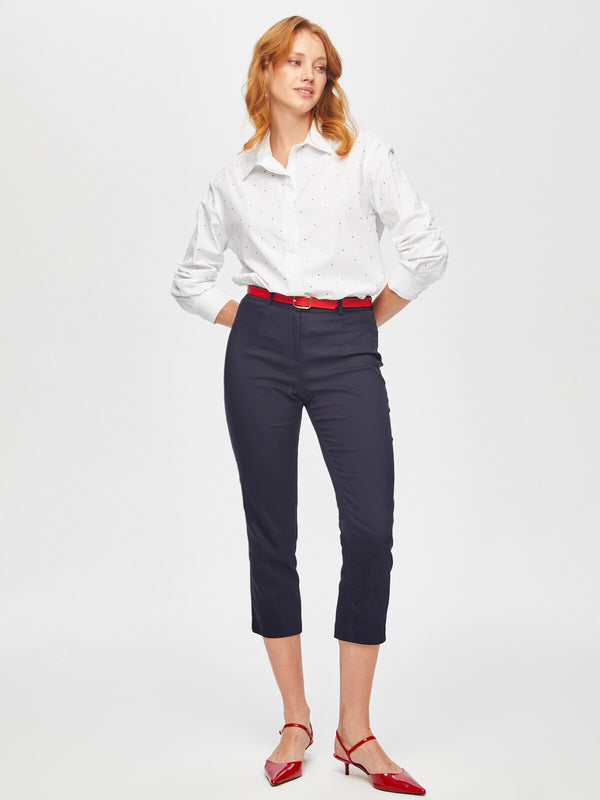 Faik Sönmez Kadın Slim Fit Klasik Capri 25YB00058