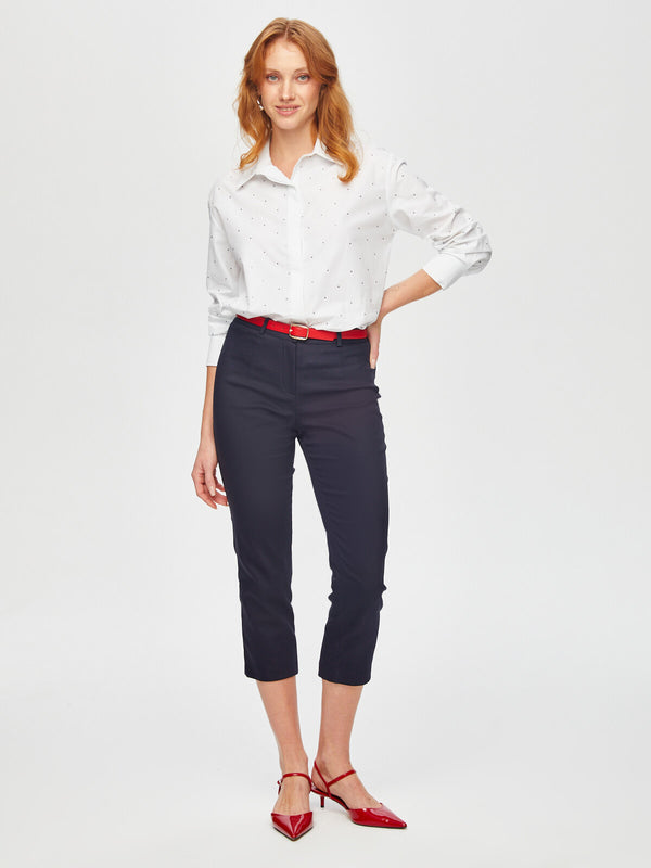 Faik Sönmez Kadın Slim Fit Klasik Capri 25YB00058