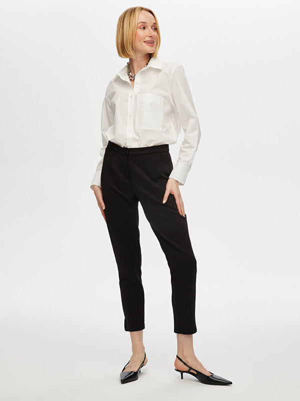 Faik Sönmez Kadın Slim Fit Örme Pantolon 25YB00053-1