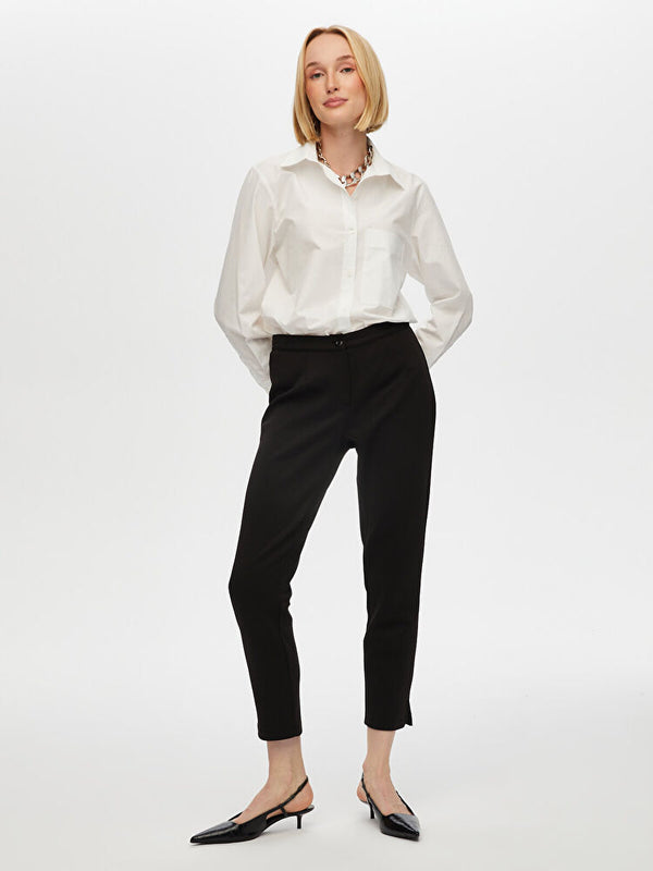 Faik Sönmez Kadın Slim Fit Örme Pantolon 25YB00053-1
