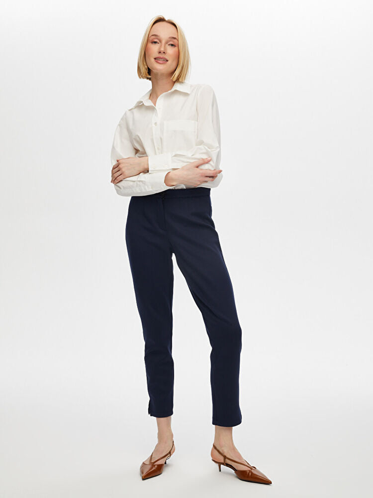 Faik Sönmez Kadın Slim Fit Örme Pantolon 25YB00053-1 Translation missing: ar.content.product_image_main