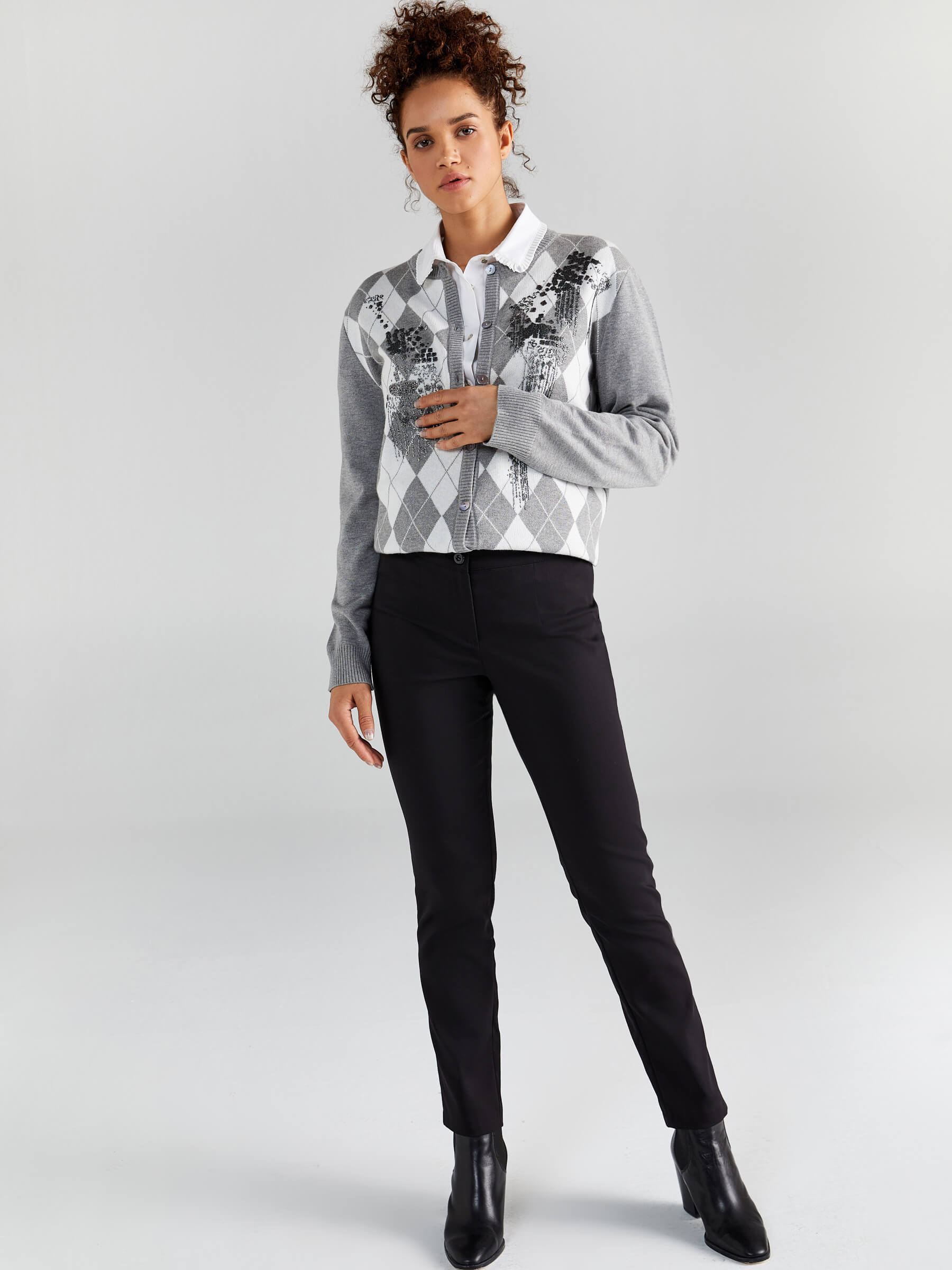 Faik Sönmez Minimalist Crop Kadın Pantolon - Günlük & İş Ana görsel