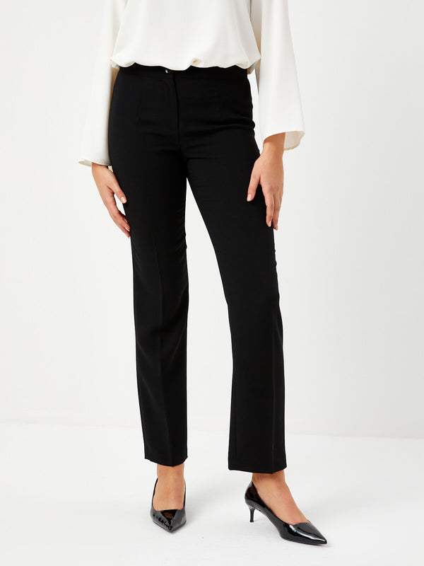 Faik Sönmez Minimalist Kadın Pantolon - Regular Fit - Yüksek Bel