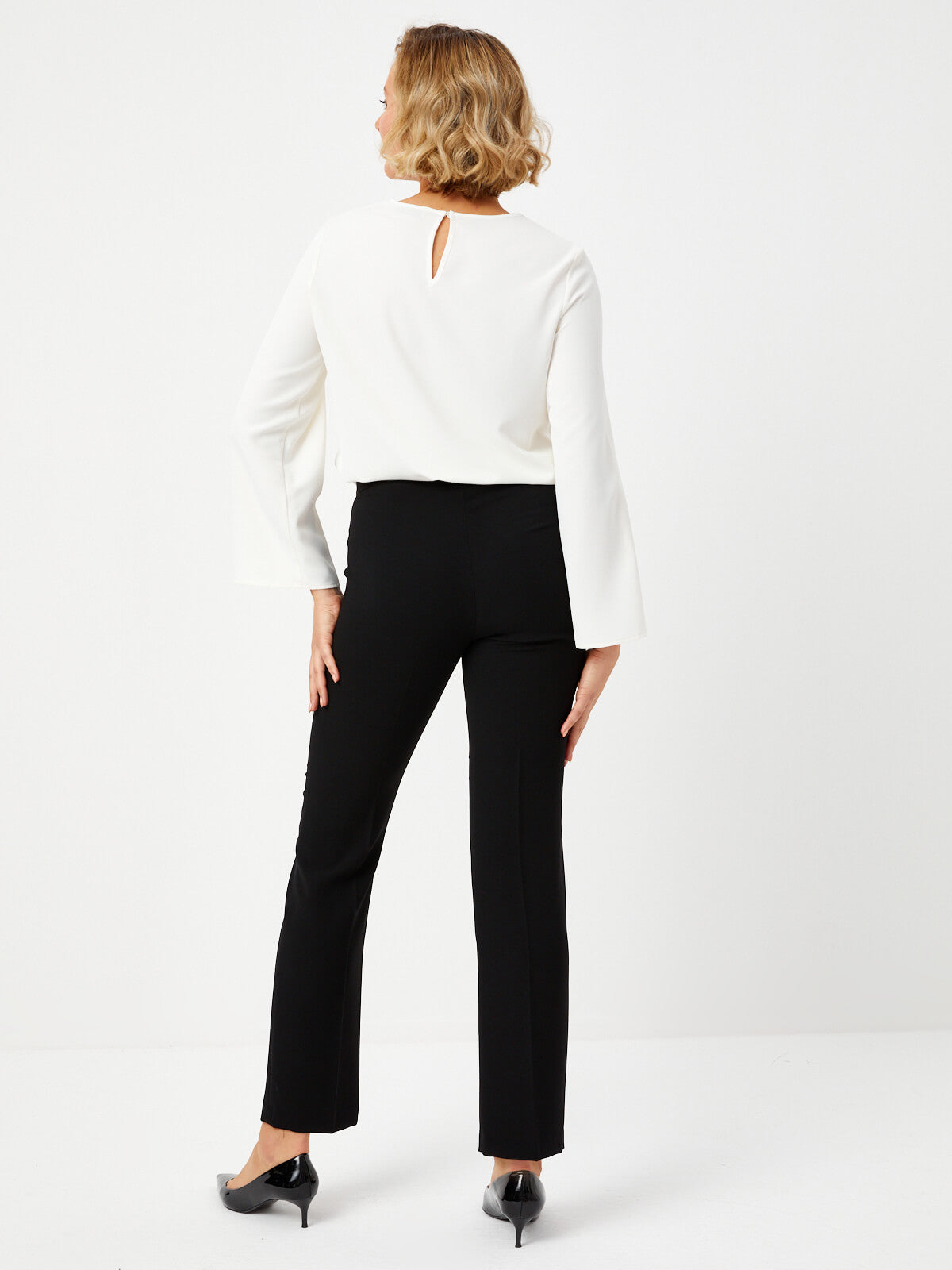 Faik Sönmez Minimalist Kadın Pantolon - Regular Fit - Yüksek Bel