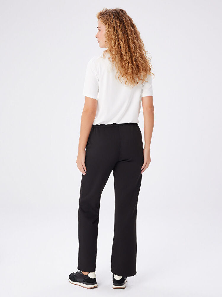 Faik Sönmez Relax Straight Fit Örme Pantolon
