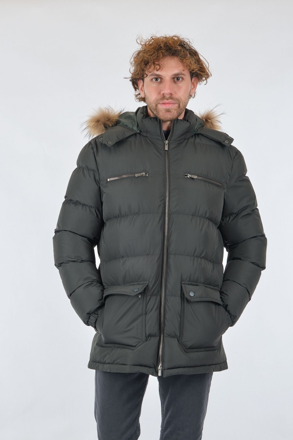 Four Hand's Oversize Kapüşonlu Minimalist Erkek Kaban - Kışlık