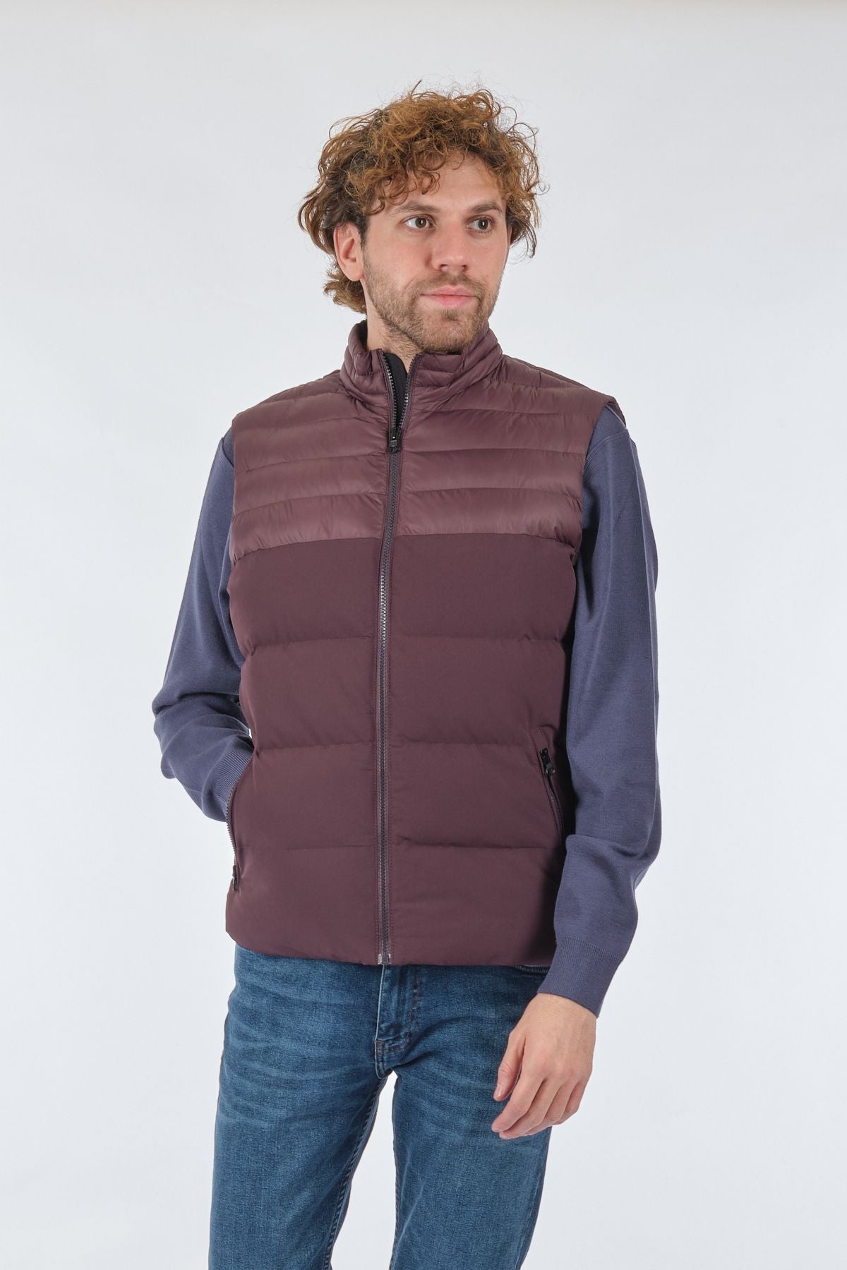 Four Hand's Minimalist Oversize Erkek Yelek - Regular Fit Ana görsel