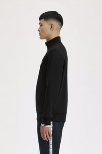 Fred Perry Erkek Dik Yaka Yarım Fermuarlı Sweatshirt Nakış Logo Detaylı