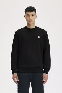 Fred Perry Erkek Bisiklet Yaka Pamuk Karışımlı Uzun Kollu Sweatshirt